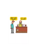 Woodmansterne Man At The Pub blank greeting card 180x129mm - British product