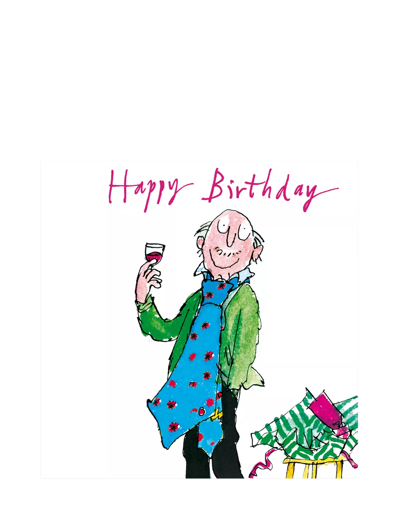 Woodmansterne birthday card man wearing giant tie, imported from the UK
