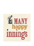 Woodmansterne Many Happy Innings blank greeting card, UK version