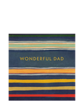 Woodmansterne stripes dad birthday card, imported from the UK