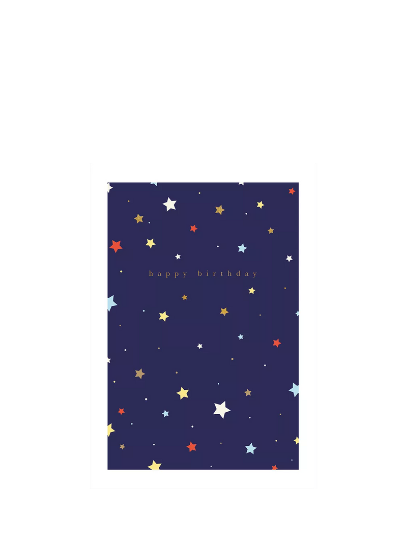 Woodmansterne Pattern Of Stars birthday card - British product