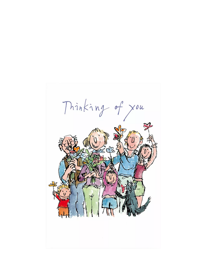 Woodmansterne People Holding Up Flowers Sympathy Card - British product