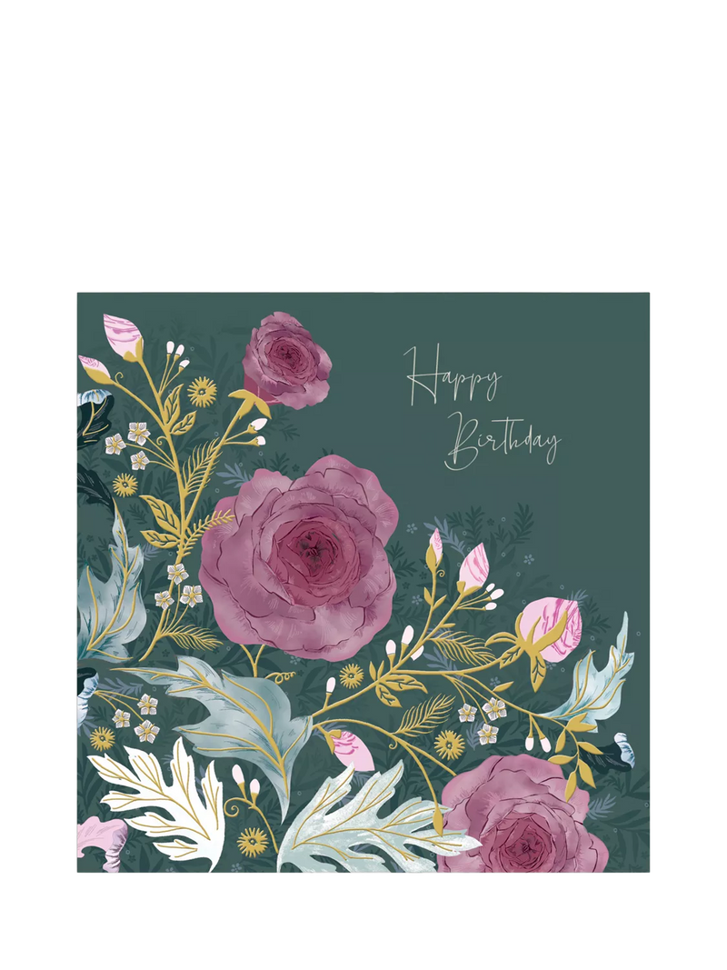 Woodmansterne roses birthday card 166x167mm - British product