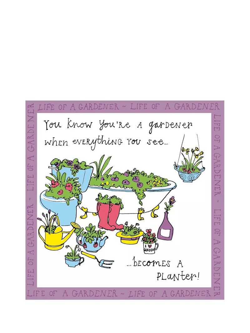 Woodmansterne Plant Pots Blank Greeting Card