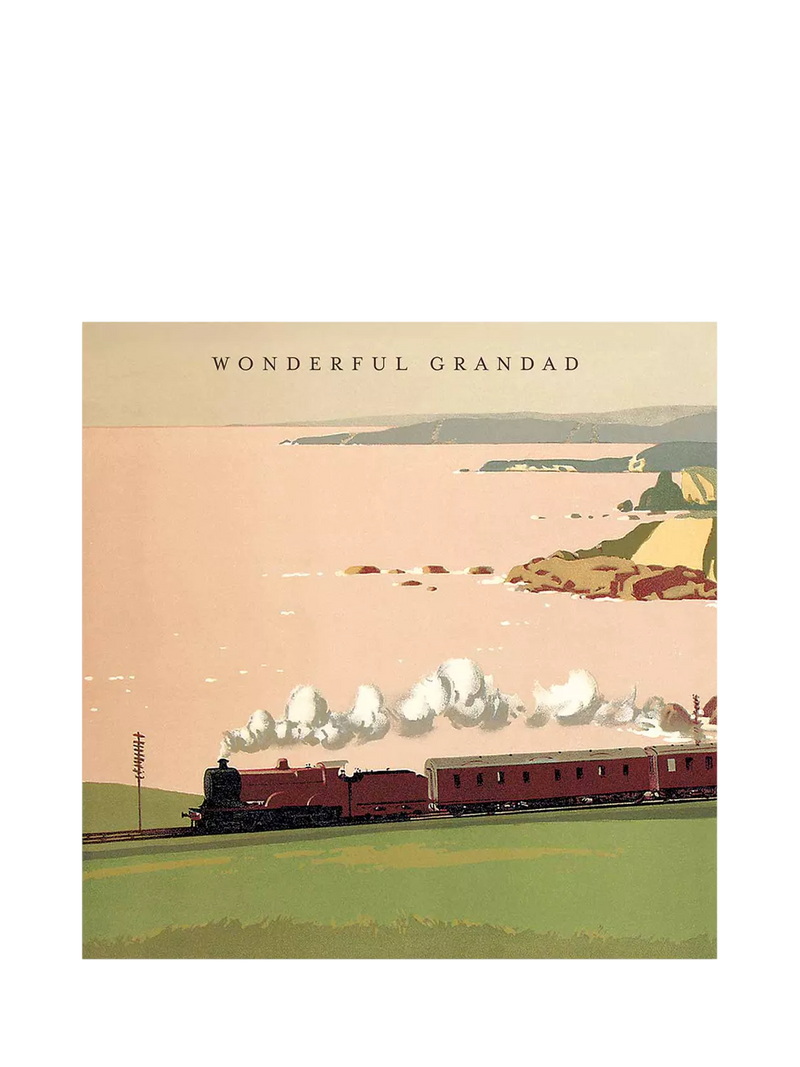 Woodmansterne Royal Highlander Train Grandad Birthday Card (British brand)