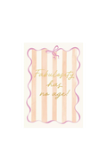 Woodmansterne birthday card scalloped with ribbon, UK version