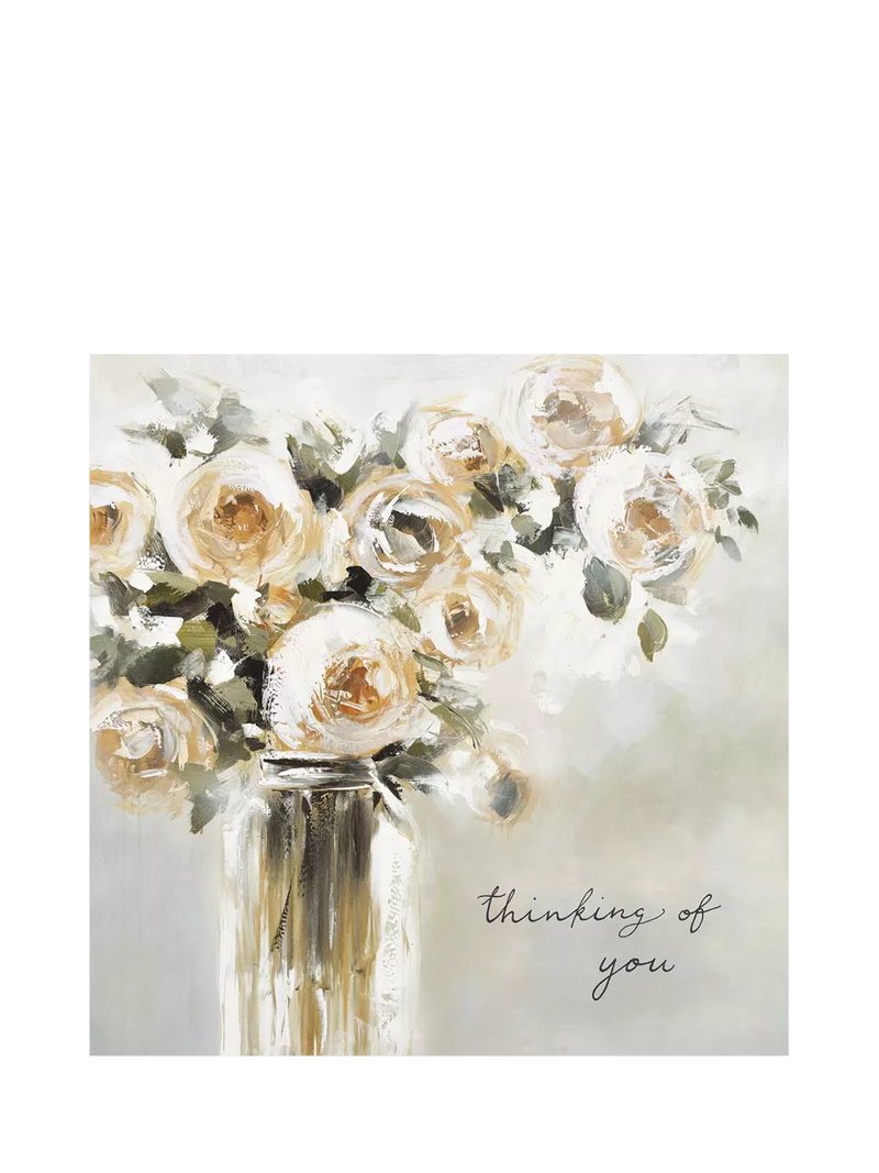 Woodmansterne Thinking Of You Roses sympathy card 166x167mm - British product