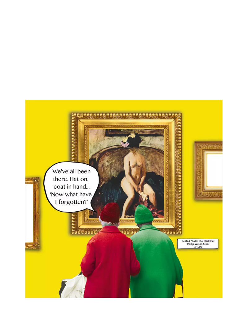 Woodmansterne blank greeting card Wearing Nothing But Hat - British product