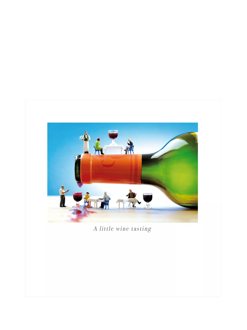Woodmansterne wine tasting greeting card (British brand)