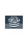 Leaf blank greeting card bowl of sweets design - British product