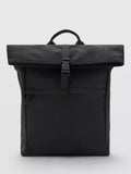 Mango roll top backpack black (British brand)