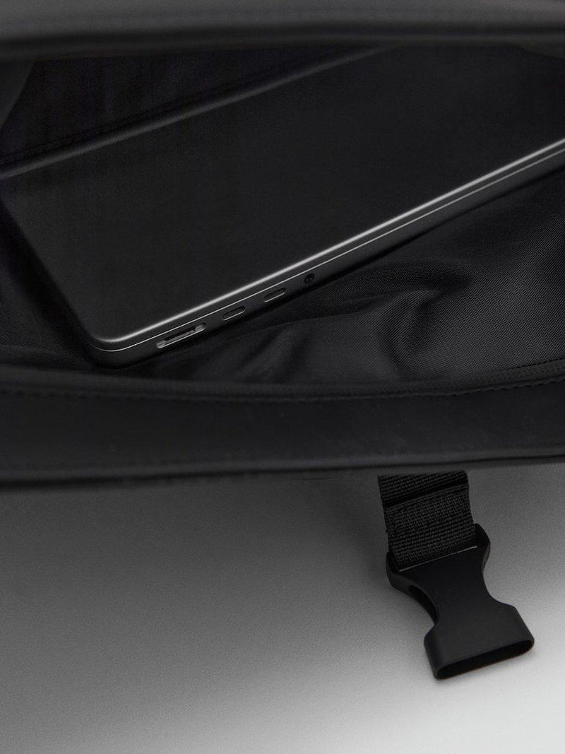 Mango roll top backpack black (British brand)