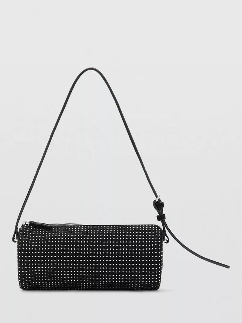 Mango beaded shoulder bag black, UK version