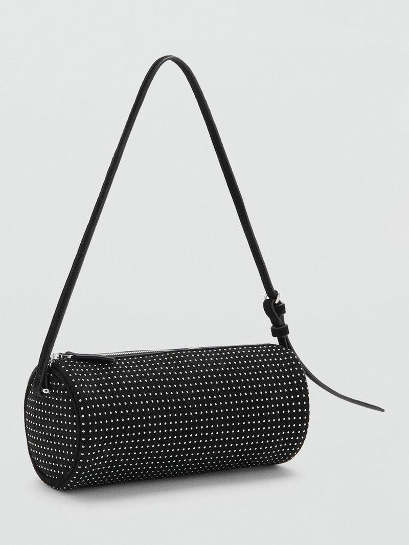 Mango beaded shoulder bag black, UK version