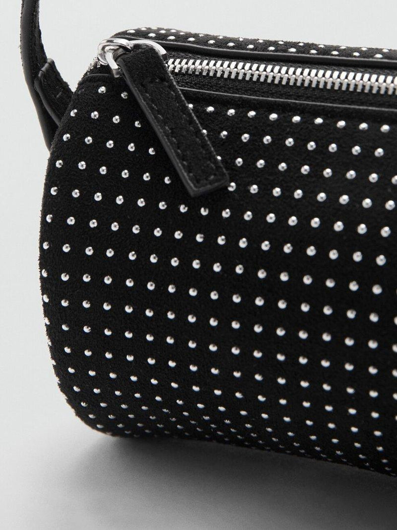 Mango beaded shoulder bag black, UK version
