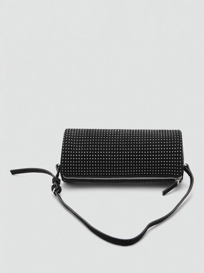Mango beaded shoulder bag black, UK version