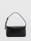 Mango Denia zipped shoulder bag black, UK version