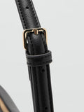 Mango Denia zipped shoulder bag black, UK version