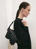 Mango Denia zipped shoulder bag black, UK version