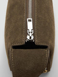 Mango Indira suede studded crossbody bag khaki, UK version