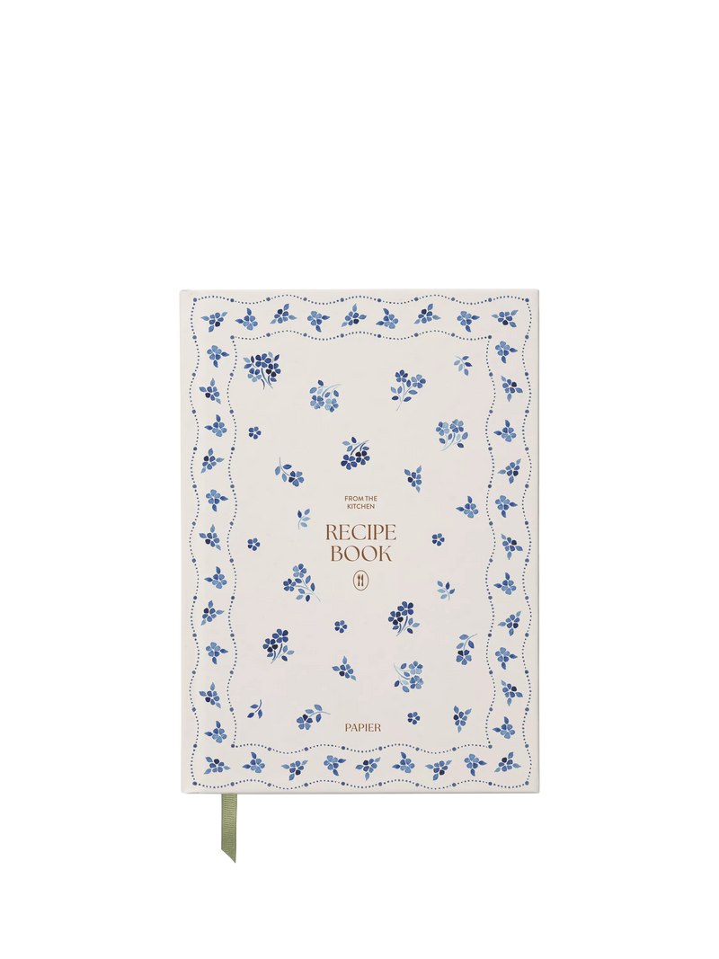 Papier ceramic blue recipe journal A5, imported from the UK