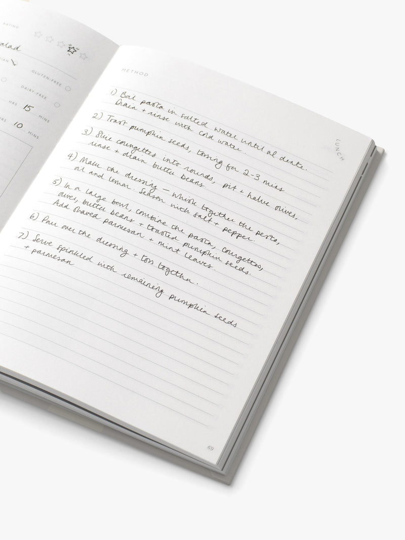 Papier ceramic blue recipe journal A5, imported from the UK