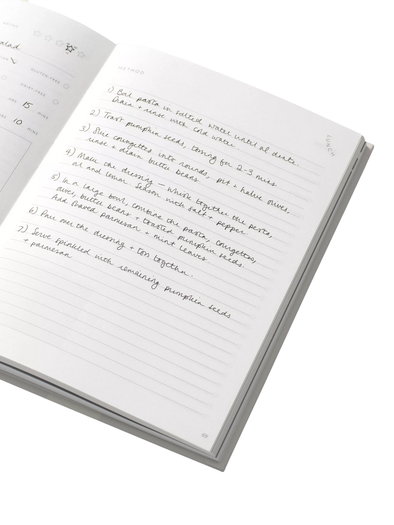 Papier ceramic blue recipe journal A5, imported from the UK