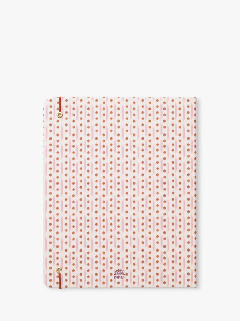 Papier Ikat Stripe planner in pink (British brand)