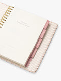 Papier Ikat Stripe planner in pink (British brand)