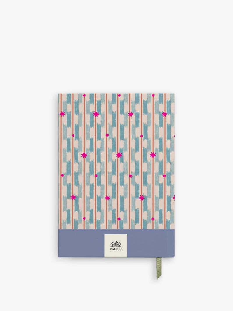 Papier Starry Ikat finance planner Blue A5 - British product