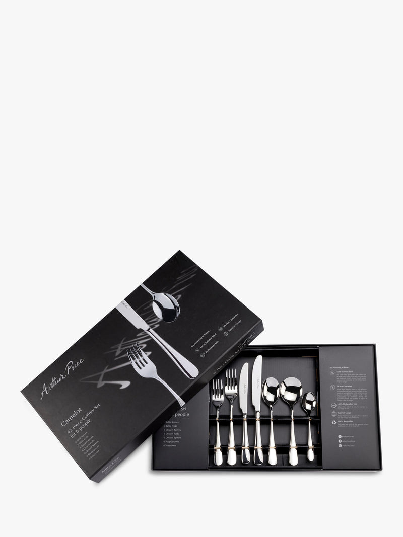 Arthur Price Camelot cutlery set 42 piece 6 place settings - British product