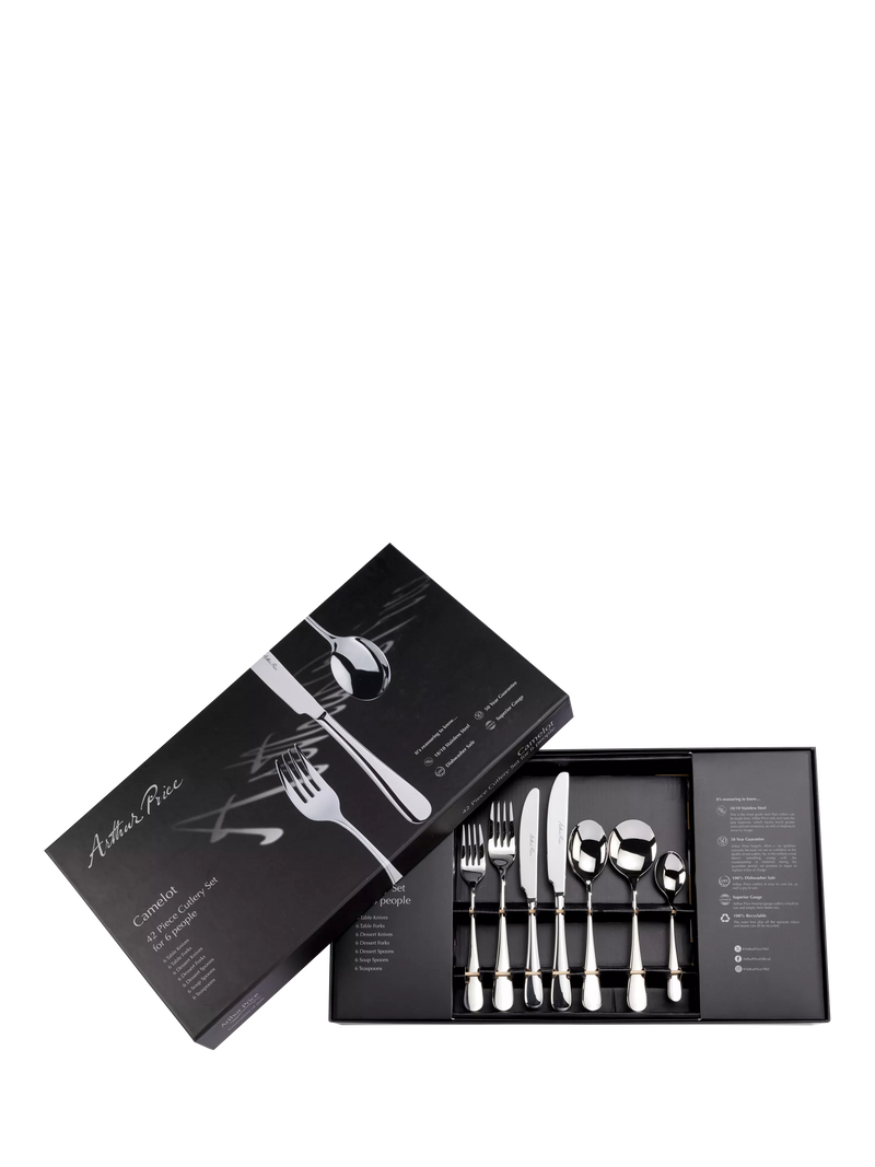 Arthur Price Camelot cutlery set 42 piece 6 place settings - British product