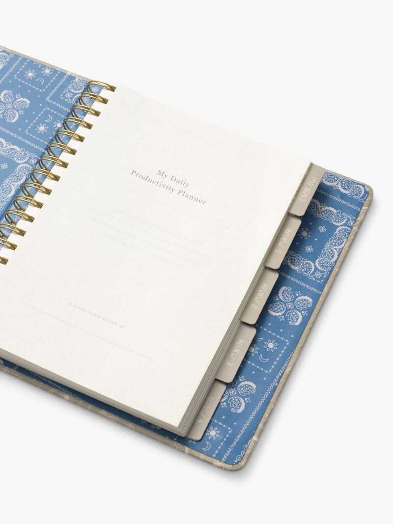 Papier Bandana spiral planner green, UK version