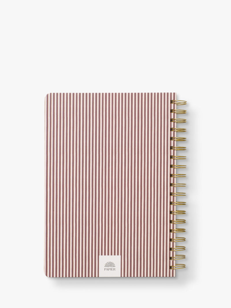 Papier striped bloom notebook beige - British brand