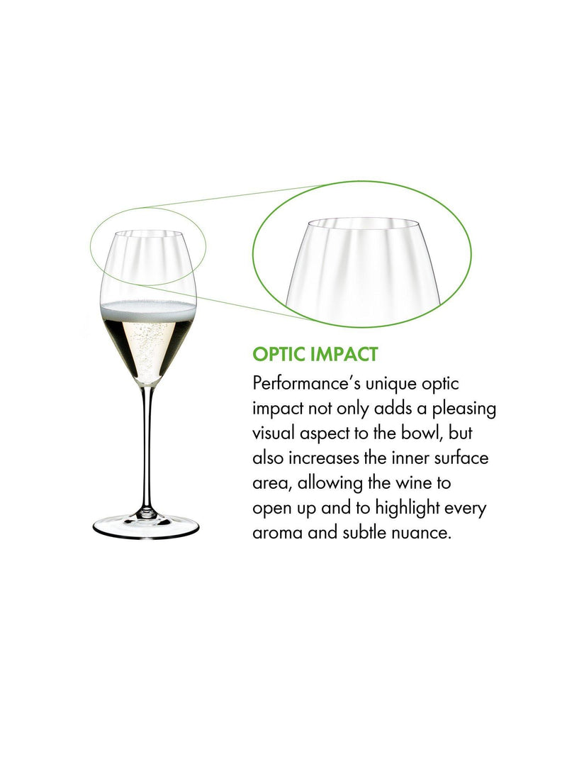 RIEDEL Performance crystal champagne glasses set of 2 375ml, imported from the UK