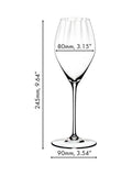 RIEDEL Performance crystal champagne glasses set of 2 375ml, imported from the UK