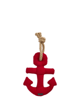 John Lewis Barbour Anchor Squeaky Dog Toy Red- Buy online at McGrocer