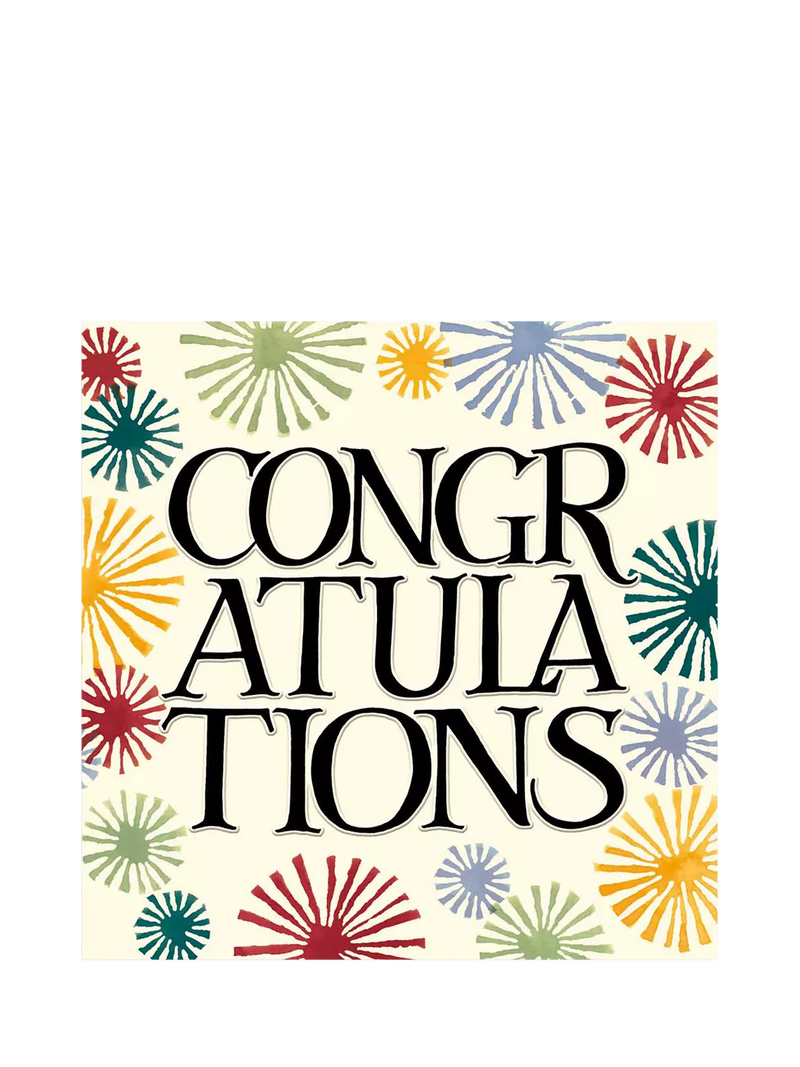 Emma Bridgewater Fireworks congratulations card, imported from the UK