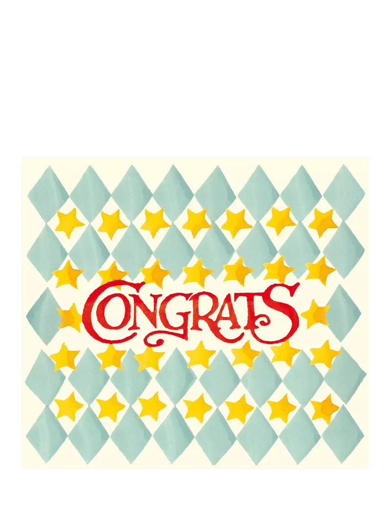 Emma Bridgewater Diamonds & Stars congratulations card, UK version