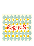 Emma Bridgewater Diamonds & Stars congratulations card, UK version