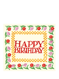 Emma Bridgewater Flowers and Checkerboard Birthday Card with envelope - British product