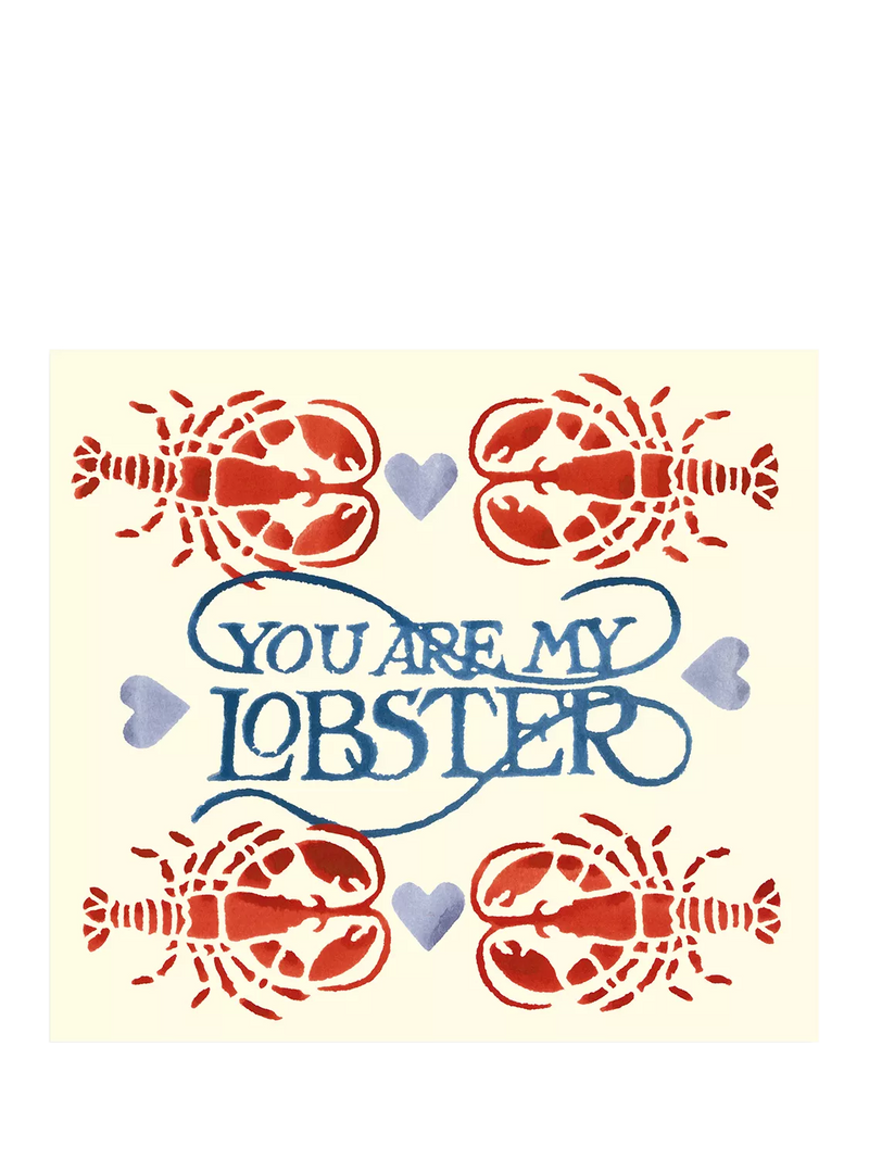 Emma Bridgewater lobsters anniversary card, UK version