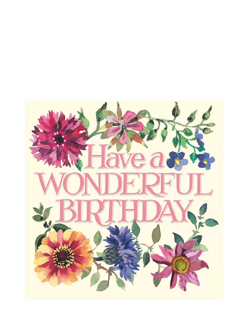 Emma Bridgewater mixed flowers birthday card, imported from the UK
