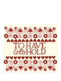 Emma Bridgewater wedding card Sponge Flowers & Hearts, UK version