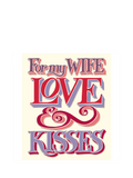 Emma Bridgewater Love & Kisses Wife anniversary card, UK version