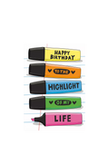 Running With Scissors highlighter pens greeting card - British product