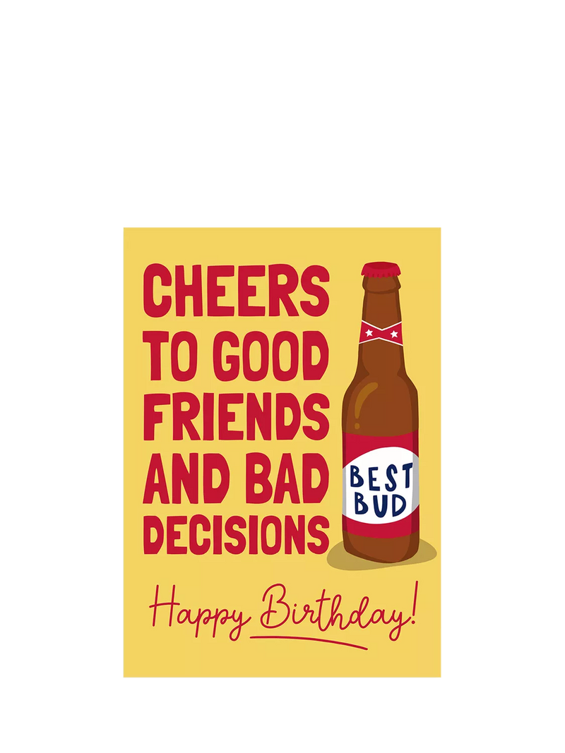 Running With Scissors beer bottle birthday card, imported from the UK