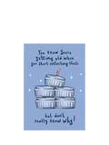 Running With Scissors ramekin dishes greeting card - British product