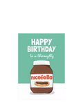 Running With Scissors chocolate spread birthday card, UK version