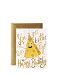 Rifle Paper Co. birthday card blank inside gold envelope, imported from the UK